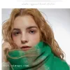 Cross-border scarf wholesale e-commerce live-streaming supply chain, retro two-color striped plush scarf details Picture